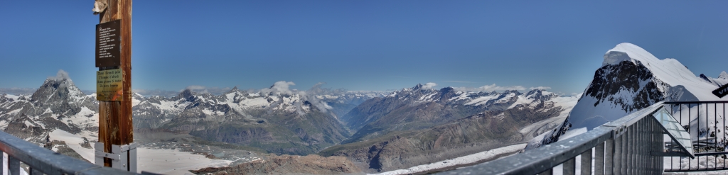 Klein Matterhorn - View north - Blended